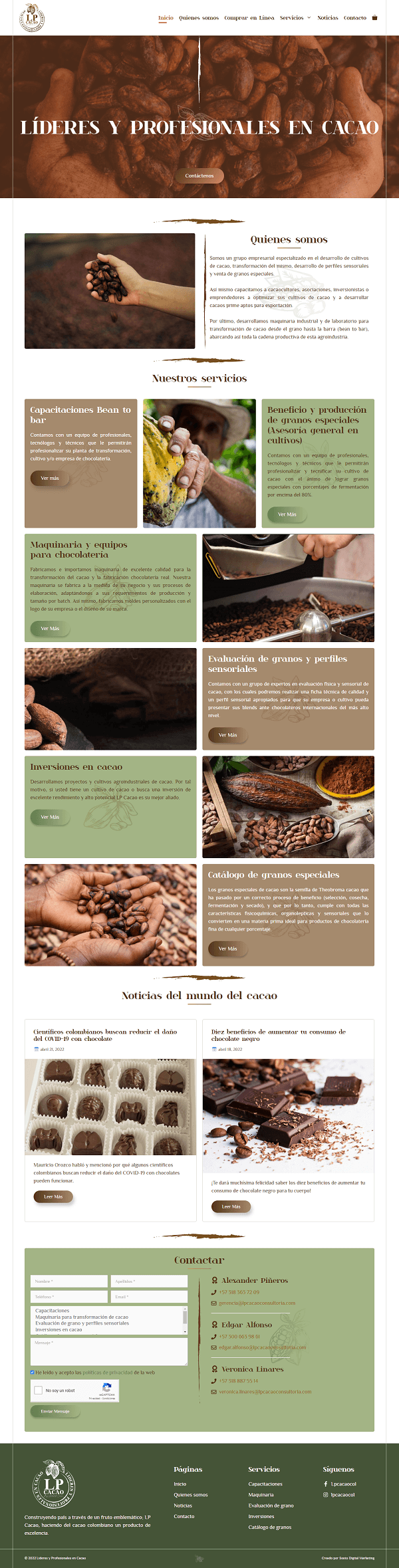 Lideres y Profesionales en Cacao - proyecto sooto ditial